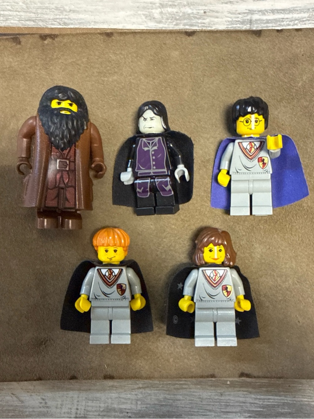 Vintage LEGO Harry Potter Minifigure Lot (2001) Hagrid, Shape, Harry, Ron, Herm